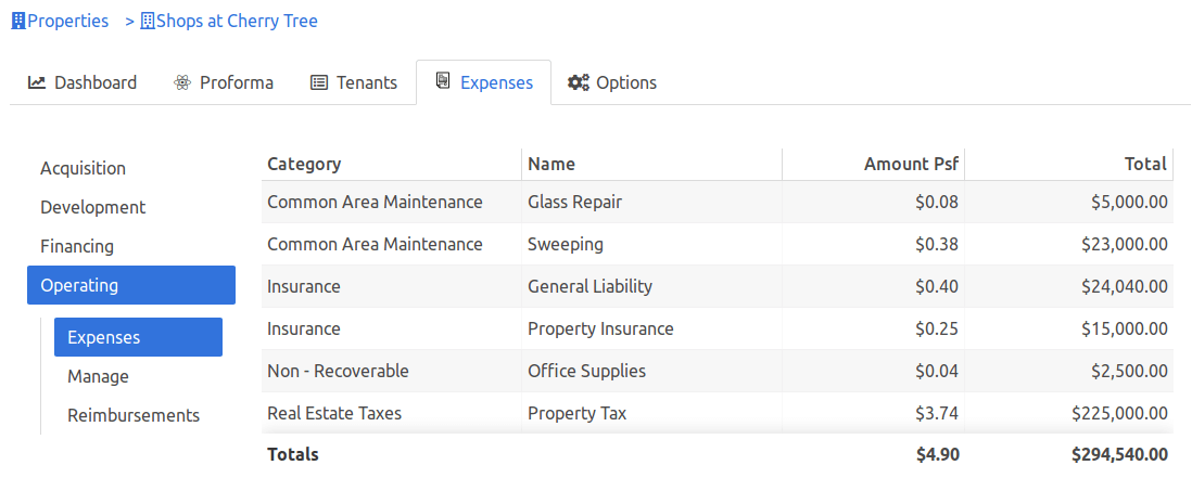 Simple Asset Manager Expenses